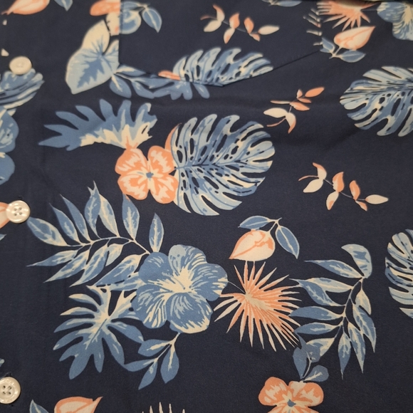 NWT Chaps Everyday Performance Mens Hawaiian AOP Short Sleeve Button Up Shirt M - Picture 6 of 7